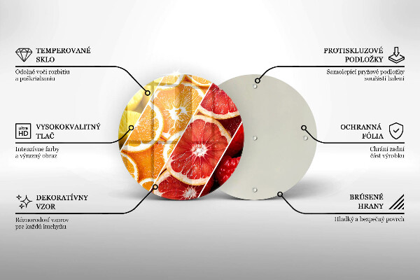 Üveg vágódeszka Színes gyümölcsök