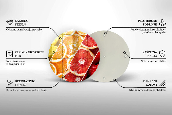 Üveg vágódeszka Színes gyümölcsök