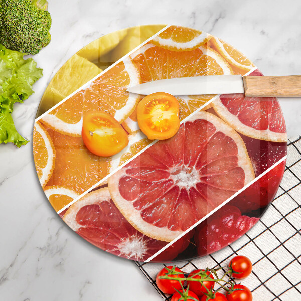 Üveg vágódeszka Színes gyümölcsök