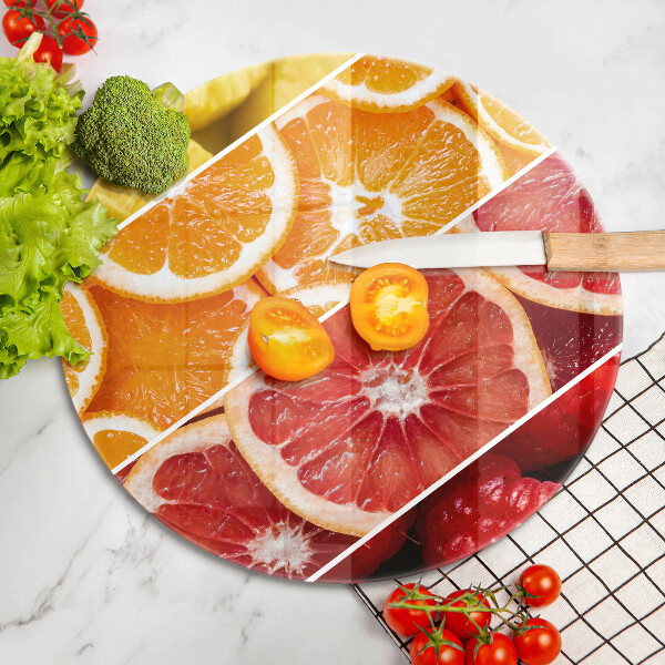 Üveg vágódeszka Színes gyümölcsök