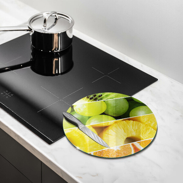 Üveg vágódeszka Színes gyümölcsök