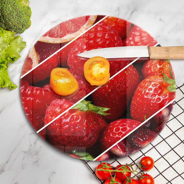 Üveg vágódeszka Színes gyümölcsök