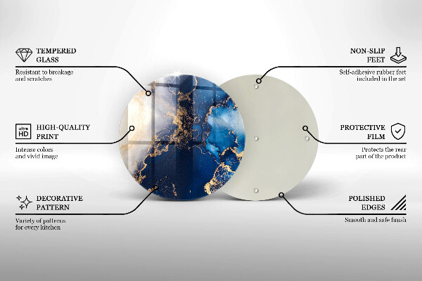 Üveg vágódeszka Elegáns háttér és arany