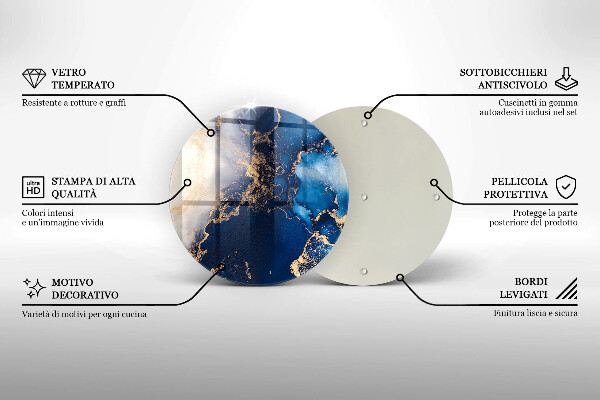 Üveg vágódeszka Elegáns háttér és arany