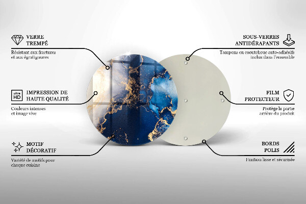 Üveg vágódeszka Elegáns háttér és arany