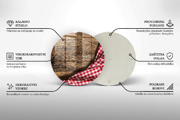 Üveg vágódeszka Faasztal