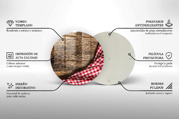 Üveg vágódeszka Faasztal