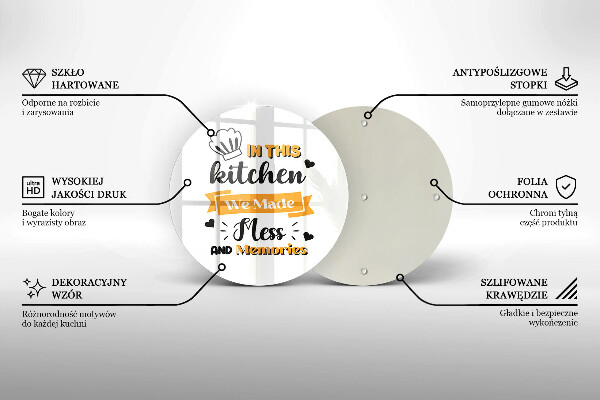 Üveg vágódeszka Ebben a konyhában rendetlenséget és emlékeket csináltunk