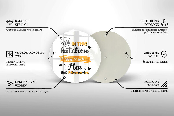 Üveg vágódeszka Ebben a konyhában rendetlenséget és emlékeket csináltunk