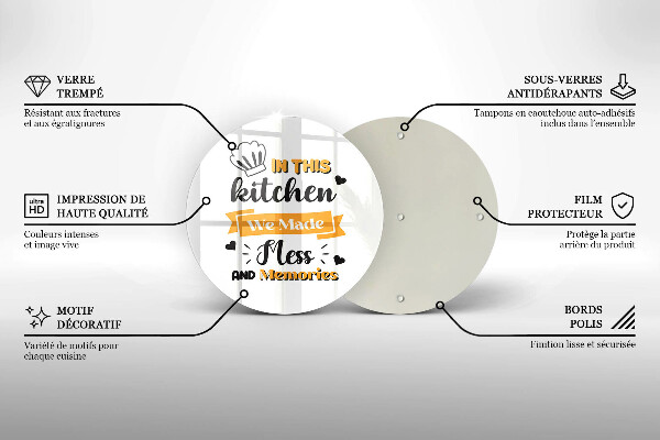 Üveg vágódeszka Ebben a konyhában rendetlenséget és emlékeket csináltunk