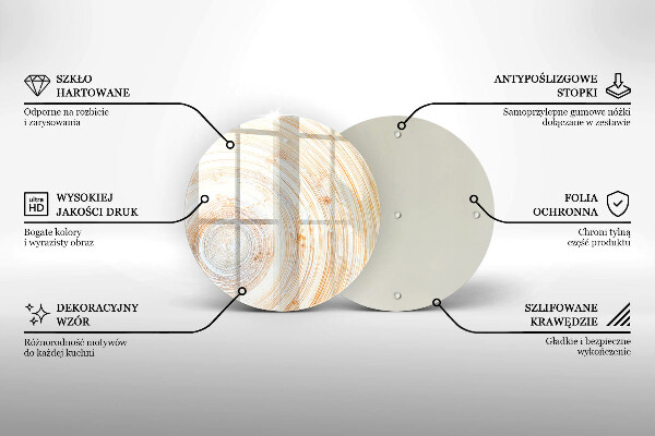 Üveg vágódeszka Fa textúra