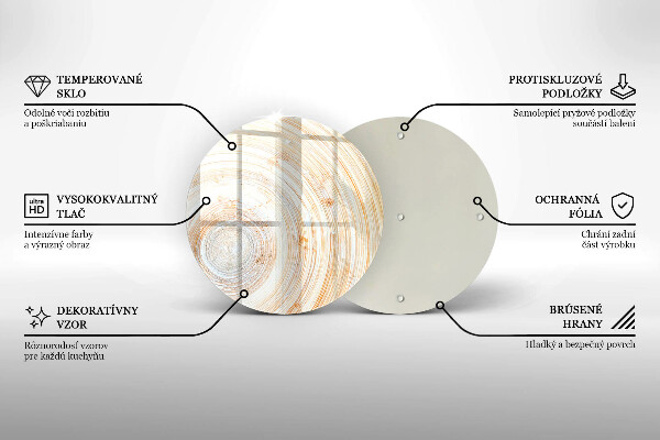 Üveg vágódeszka Fa textúra