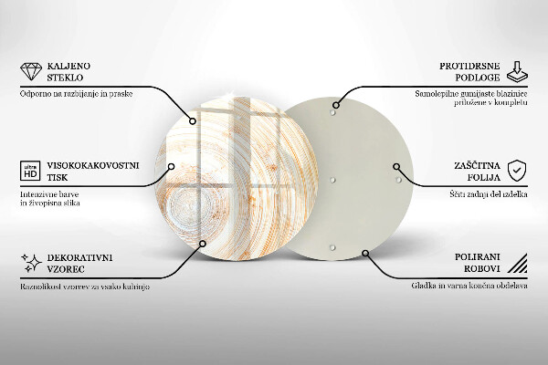 Üveg vágódeszka Fa textúra