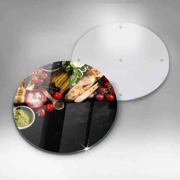 Üveg vágódeszka Olasz alapanyagok és fűszerek