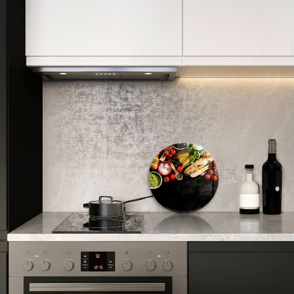 Üveg vágódeszka Olasz alapanyagok és fűszerek