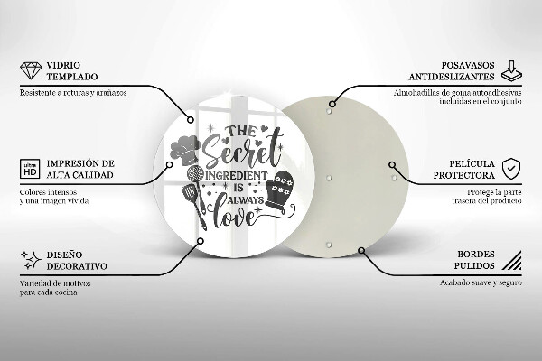 Üveg vágódeszka Felirat mondat