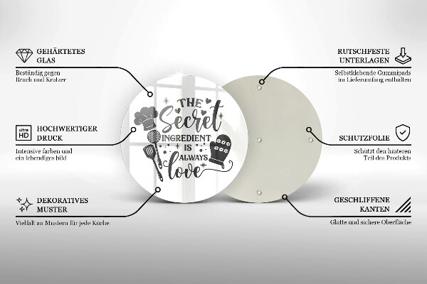 Üveg vágódeszka Felirat mondat