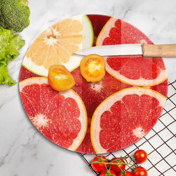 Üveg vágódeszka Grapefruit szeletek