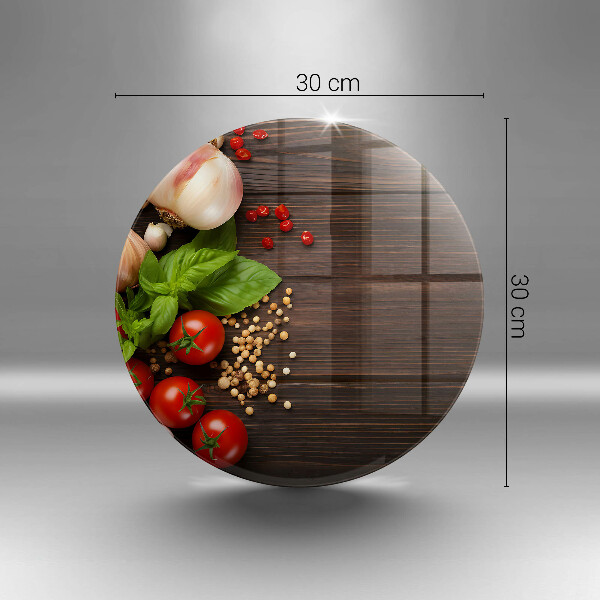 Üveg vágódeszka Zöldségek az asztalon