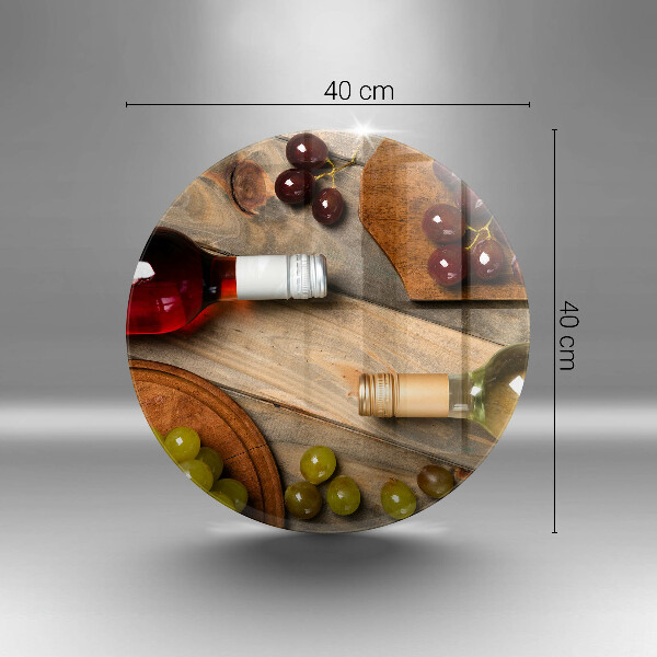 Üveg vágódeszka Borosüvegek és szőlő