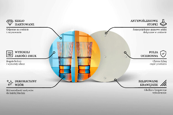 Üveg vágódeszka Két pohár vizet