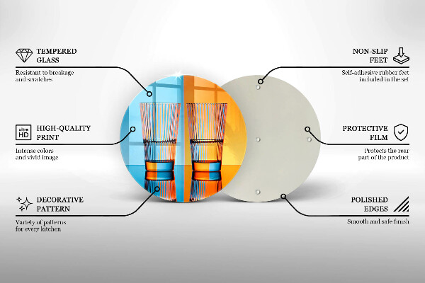 Üveg vágódeszka Két pohár vizet