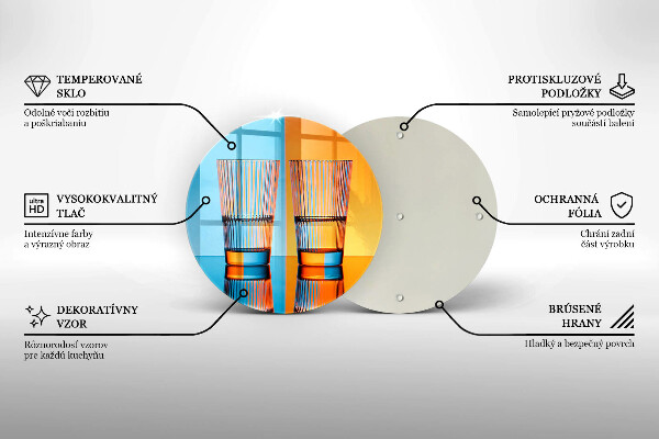Üveg vágódeszka Két pohár vizet
