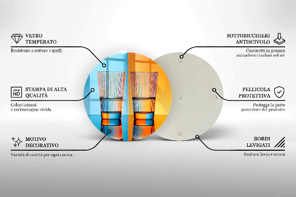 Üveg vágódeszka Két pohár vizet