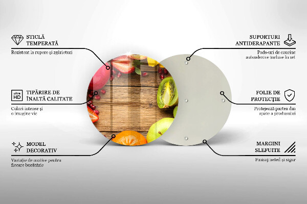 Üveg vágódeszka Friss gyümölcs