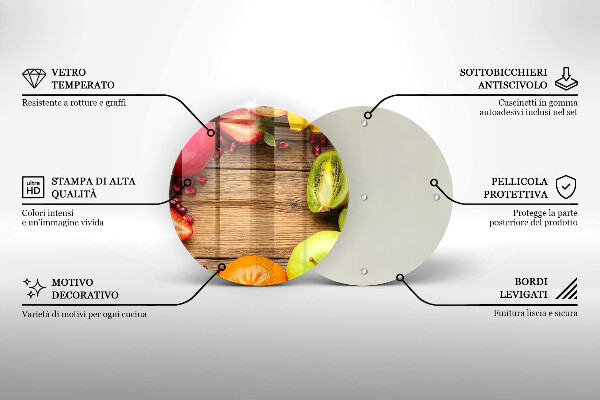 Üveg vágódeszka Friss gyümölcs