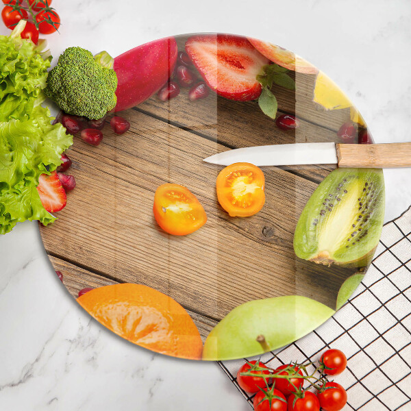 Üveg vágódeszka Friss gyümölcs