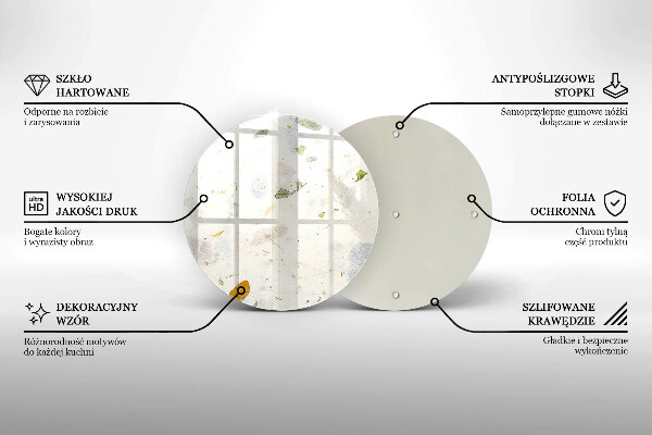 Üveg vágódeszka Lehulló levelek