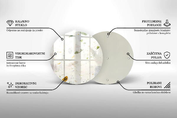 Üveg vágódeszka Lehulló levelek