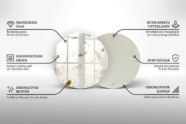 Üveg vágódeszka Lehulló levelek