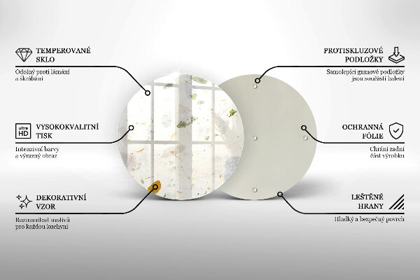 Üveg vágódeszka Lehulló levelek