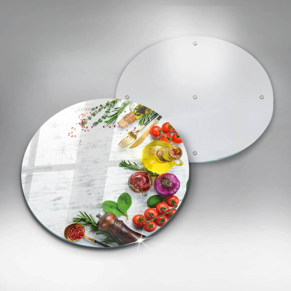 Üveg vágódeszka Zöldségek és fűszerek