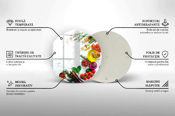 Üveg vágódeszka Zöldségek és fűszerek