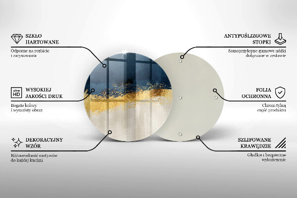 Üveg vágódeszka Arany absztrakció