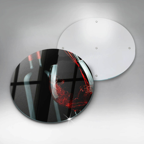 Üveg vágódeszka Borosüveg és pohár