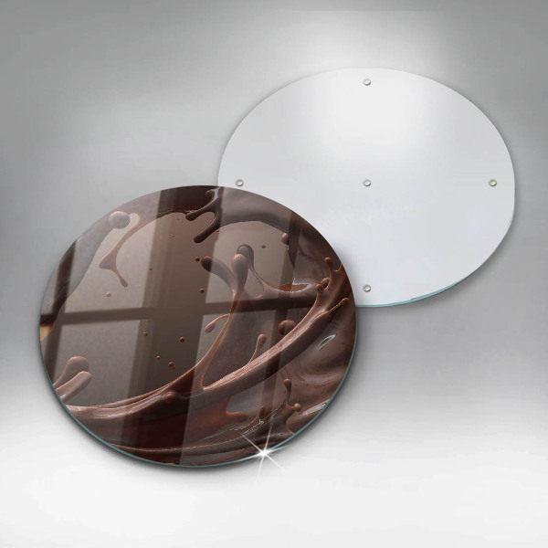 Üveg vágódeszka Folyékony csokoládé