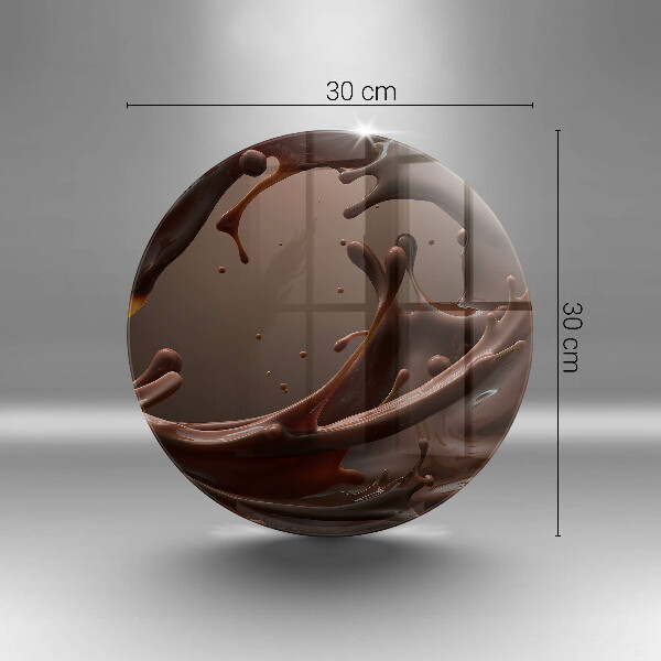 Üveg vágódeszka Folyékony csokoládé