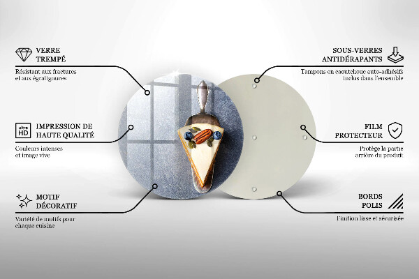 Üveg vágódeszka Szelet torta