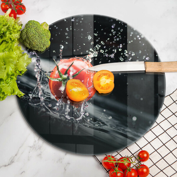Üveg vágódeszka Paradicsom vízben
