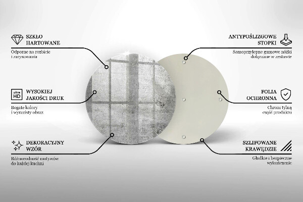Üveg vágódeszka Beton textúra