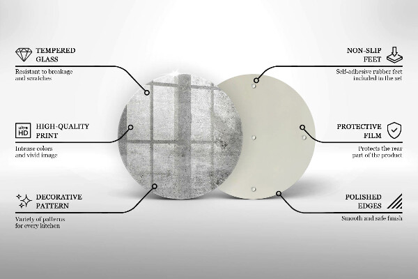 Üveg vágódeszka Beton textúra