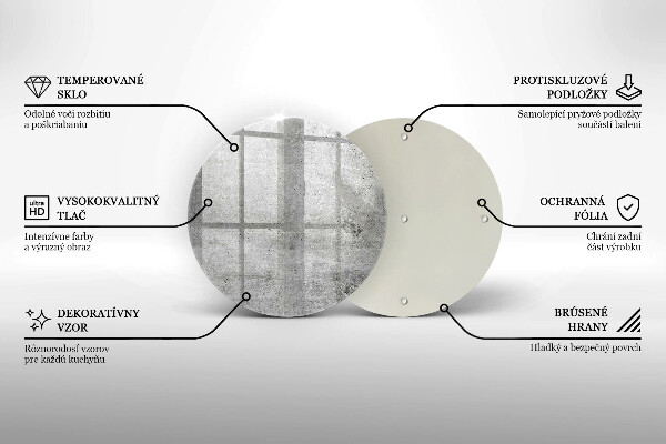Üveg vágódeszka Beton textúra