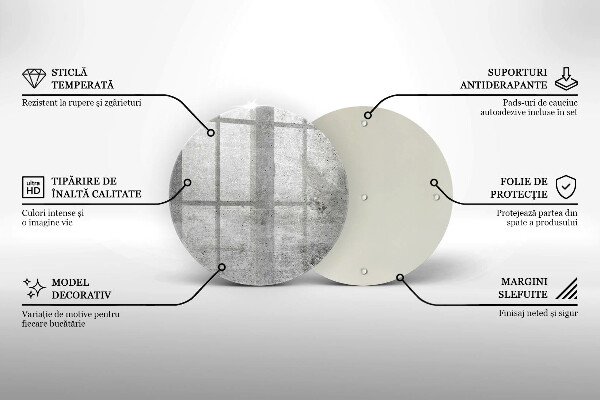 Üveg vágódeszka Beton textúra
