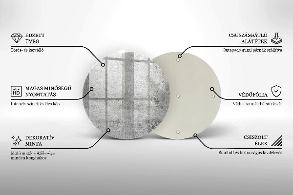 Üveg vágódeszka Beton textúra