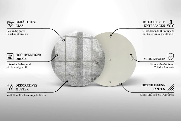 Üveg vágódeszka Beton textúra