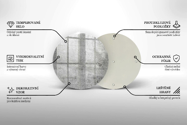 Üveg vágódeszka Beton textúra